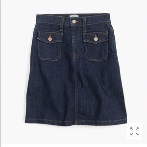 J. Crew Patch Pocket Denim Skirt